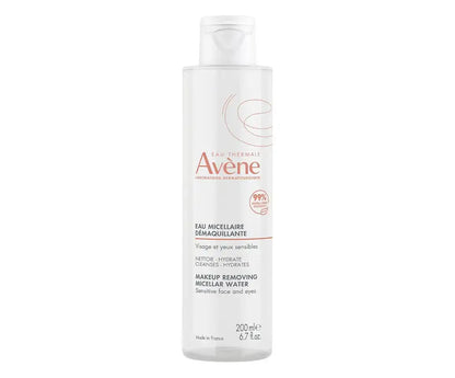 A 200ml bottle of Avene Makeup Removing Micellar Water on a plain white background.