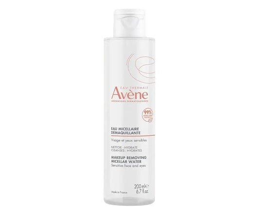 A 200ml bottle of Avene Makeup Removing Micellar Water on a plain white background.