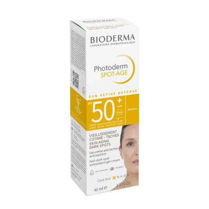 Bioderma Photoderm Spot-Age sunscreen packaging on a white background
