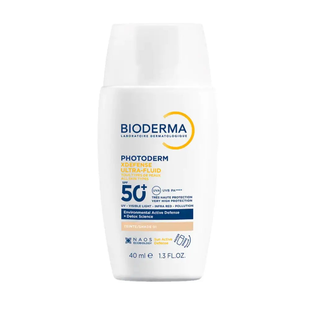 Bioderma sunscreen bottle on a white background