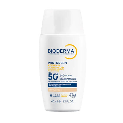 Bioderma sunscreen bottle on a white background