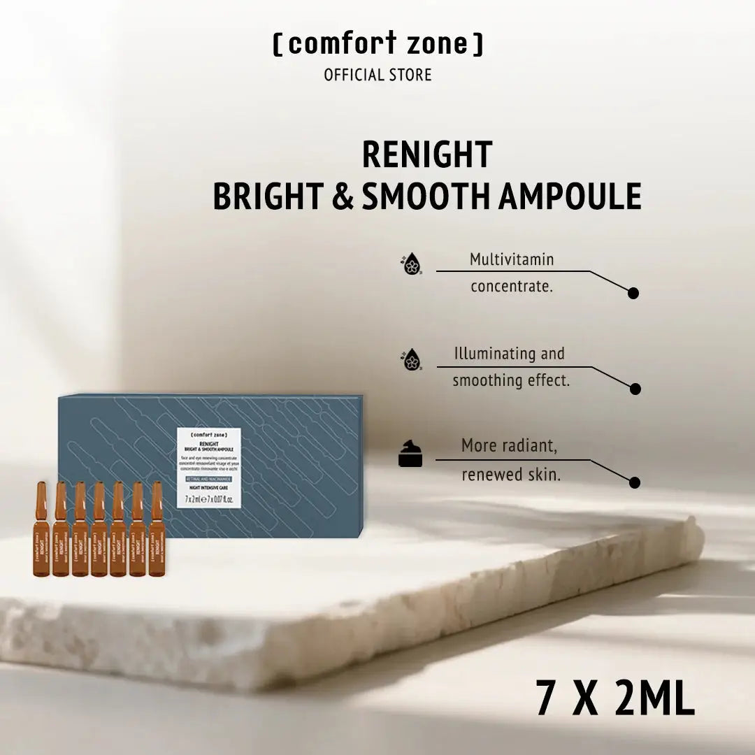 COMFORT ZONE Renight Bright and Smooth Ampoule 7 x2ml | Comfort Zone | AbsoluteSkin