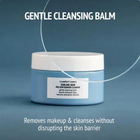 Load image into Gallery viewer, Gentle cleansing balm container with text on a blue background
