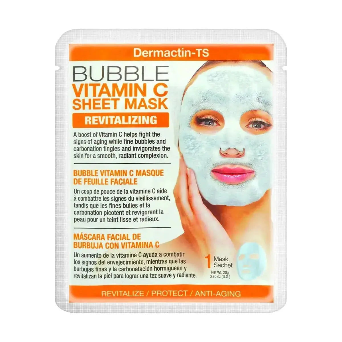 DERMACTIN Facial Sheet Mask Bubble Vitamin C 24g | DERMACTIN | AbsoluteSkin