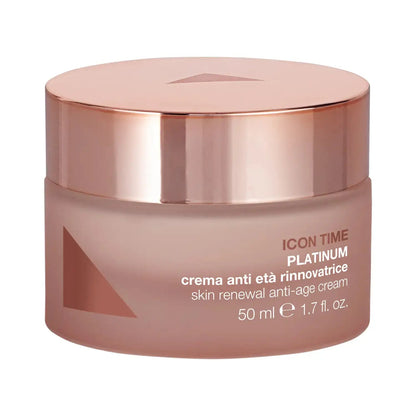Skincare jar with rose gold lid and pink body on a white background