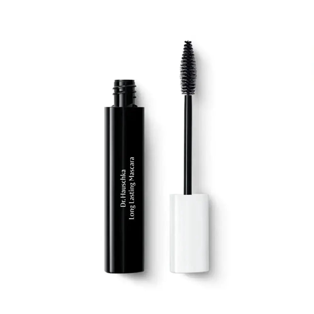 Dr. Hauschka mascara with black wand and white cap on a white background