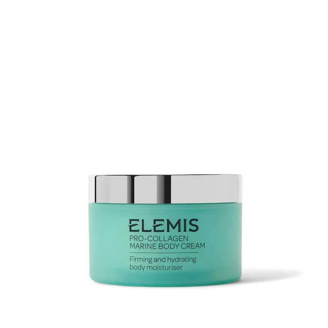 Elemis Pro-Collagen Marine Body Cream jar on a white background