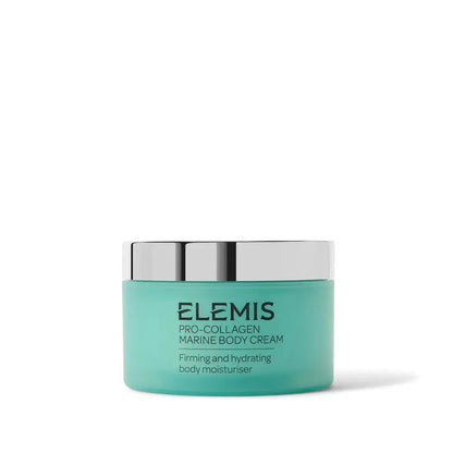 Elemis Pro-Collagen Marine Body Cream jar on a white background