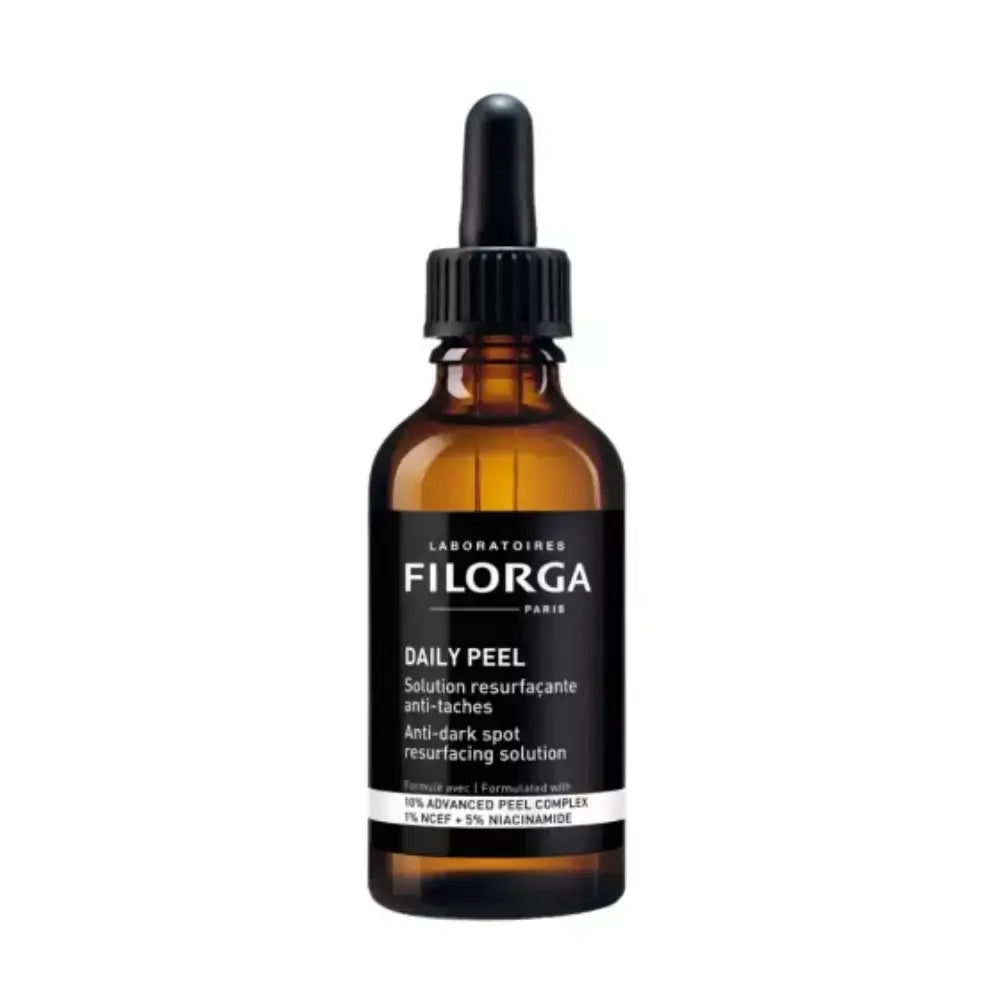 Filorga daily peel solution bottle on a white background