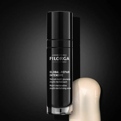 Filorga Global-Repair Intensive serum bottle on a dark background