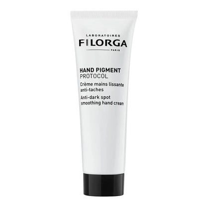 Tube of Filorga Hand Pigment Protocol cream on a white background