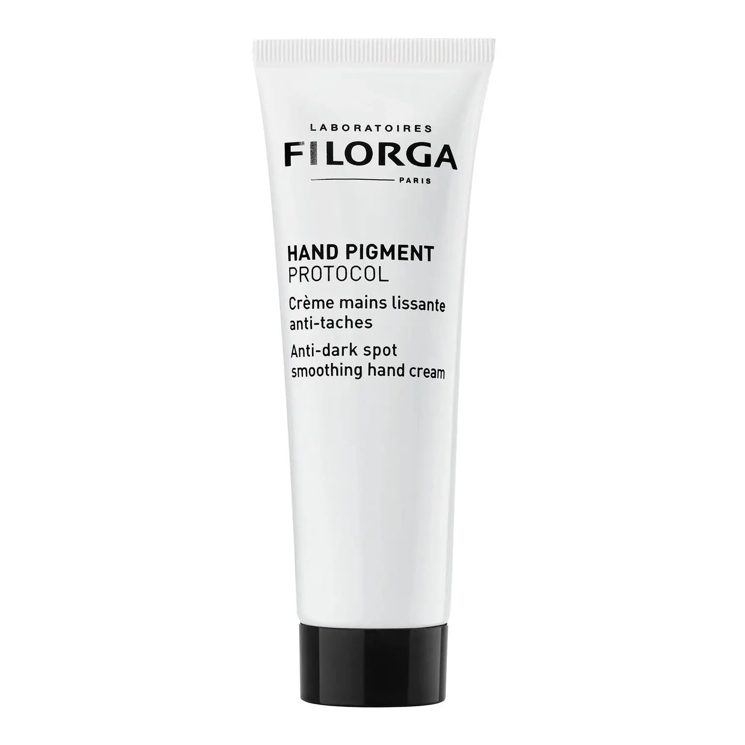 Tube of Filorga Hand Pigment Protocol cream on a white background