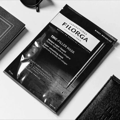 Filorga Time-Filler Mask packaging on a white surface