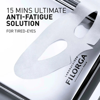Filorga eye patches with packaging on a white background
