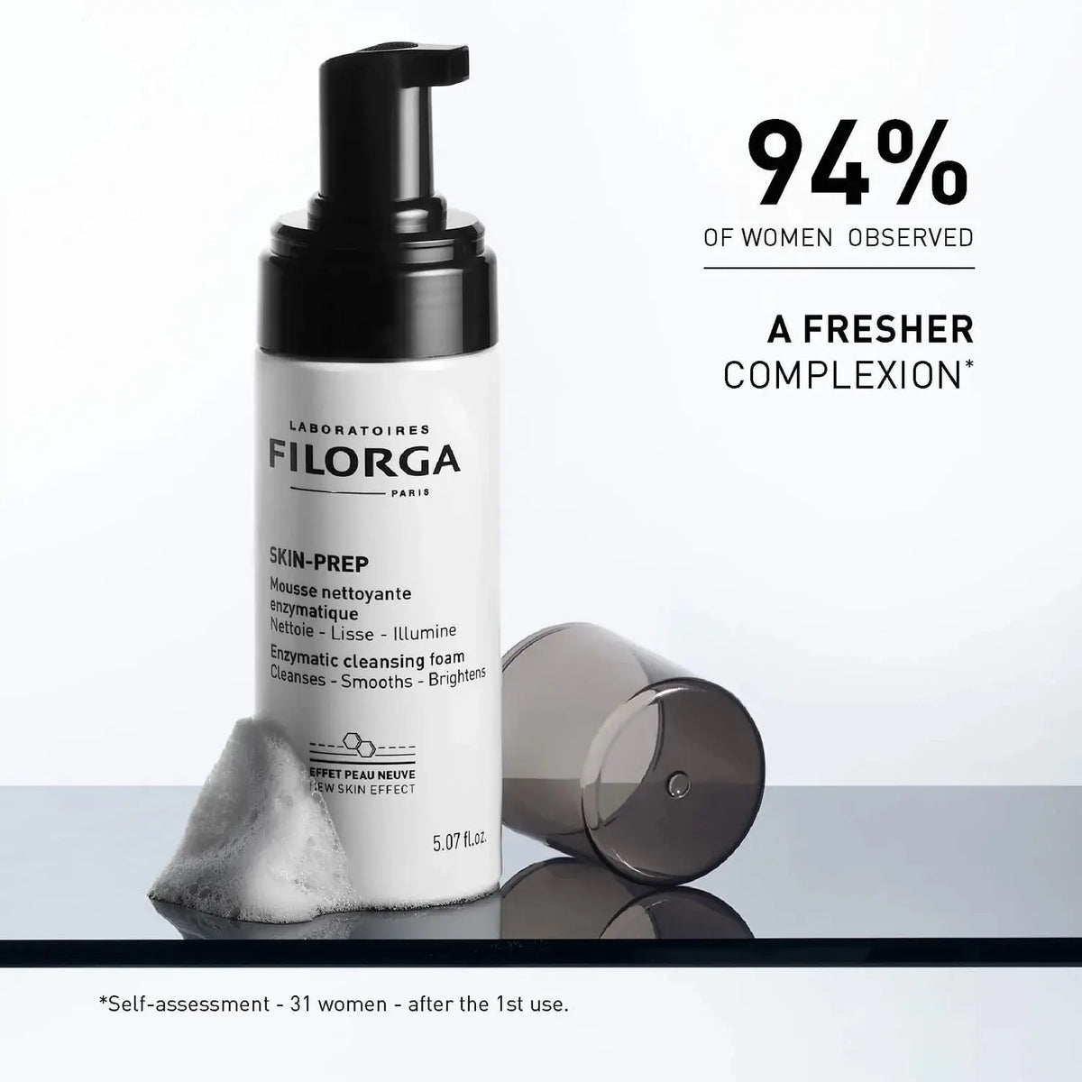 Filorga skincare product with pump on a white background