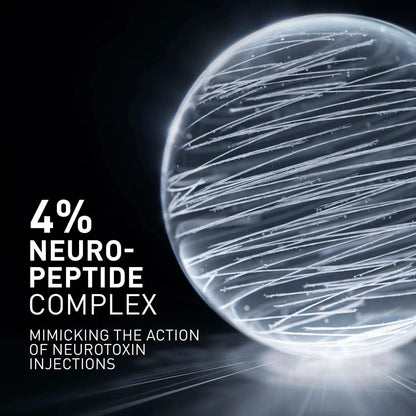 Neuro-peptide complex with a dark background and text highlighting its properties.