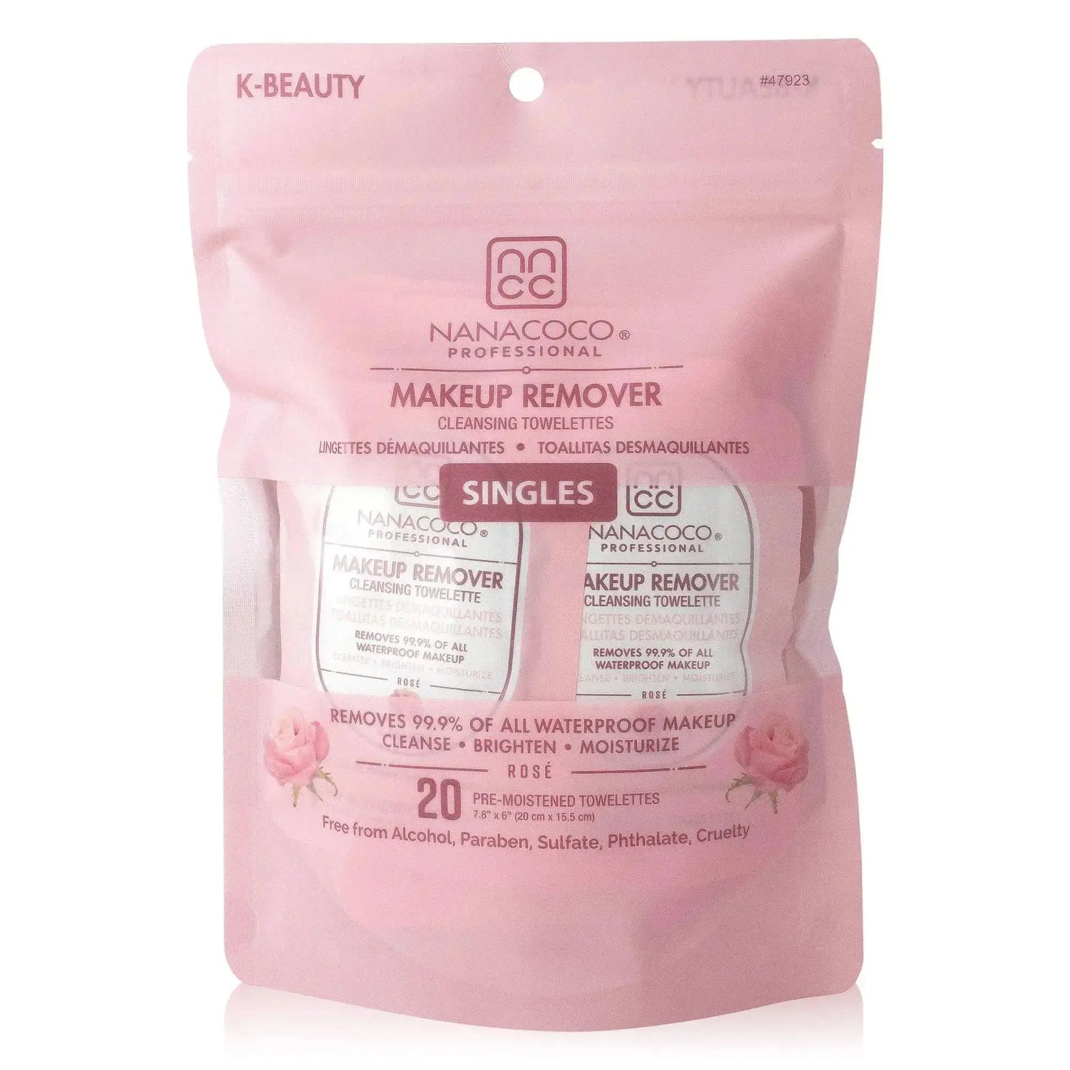 NANACOCO Makeup Remover Cleansing Towlettes (20xSingles) | Nanacoco | AbsoluteSkin