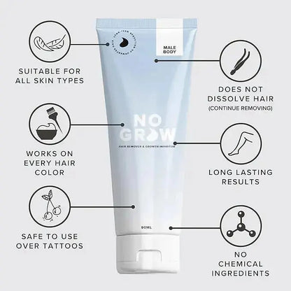 NOGROW Male Body Hair Remover & Growth Inhibitor 90 ml | NOGROW | AbsoluteSkin