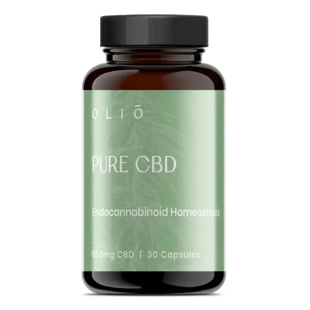 OLIO Pure CBD Capsules (30 caps) 600mg | OLIO | AbsoluteSkin