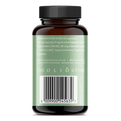 OLIO Pure CBD Capsules (30 caps) 600mg | OLIO | AbsoluteSkin