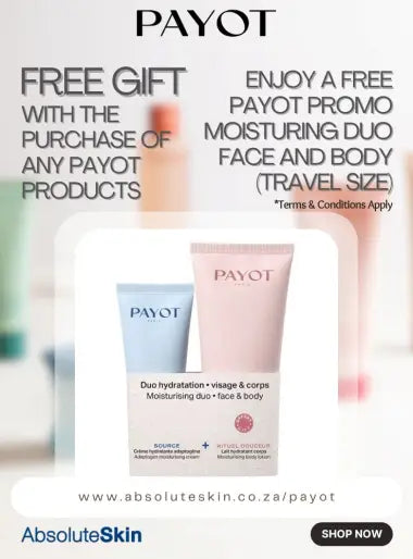 Promotional advertisement for Payot skincare products with a free gift offer.
