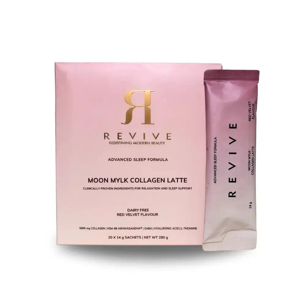 Revive Moon Mylk Collagen Latte packaging on a white background