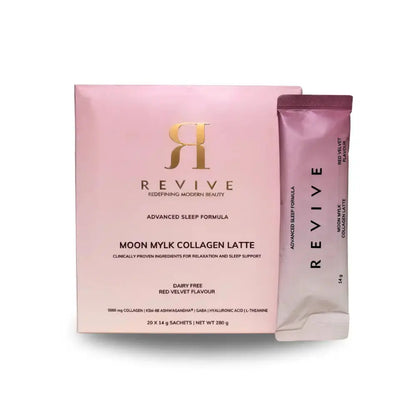 Revive Moon Mylk Collagen Latte packaging on a white background