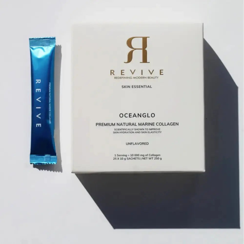 Revive Oceanglo skincare product packaging on a white background