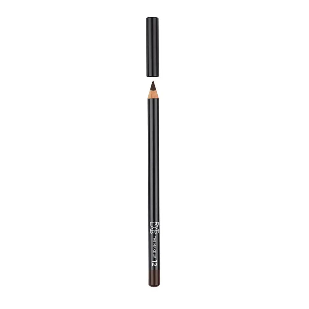 Makeup pencil with cap on a white background