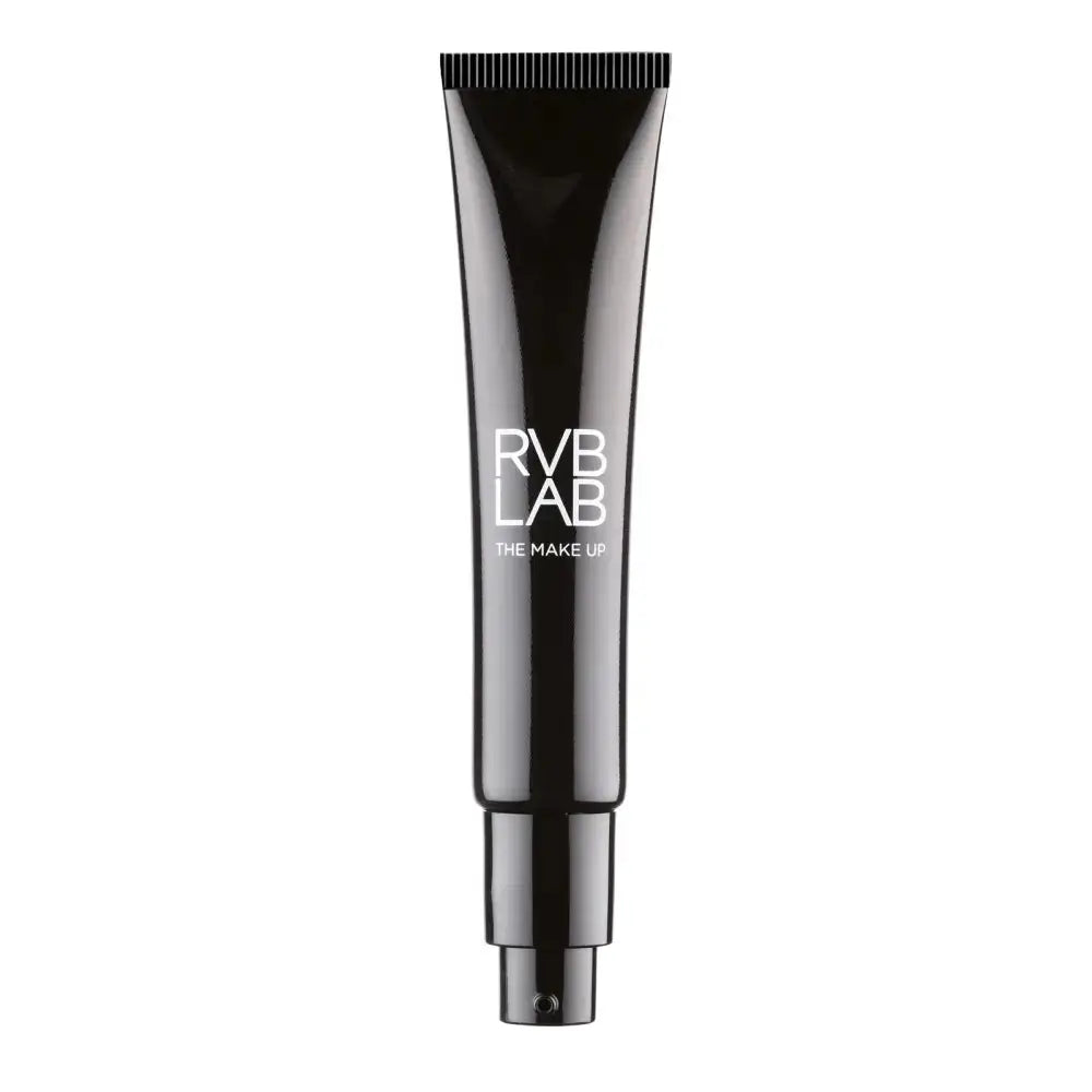 A black squeeze tube of RVB LAB The Make Up cosmetic product, shown vertically against a plain white background.