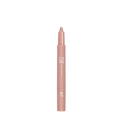 A single makeup pencil in a dusty rose pink shade, standing vertically on a plain white background. The brand name 'FAB' and the text 'eye shadow' are printed on the barrel, with the shade number '67' near the bottom.