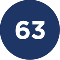 Load image into Gallery viewer, Blue circle with the number 63 in white
