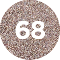 Load image into Gallery viewer, Round glittery sticker with the number 68 on a white background
