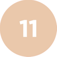 Load image into Gallery viewer, Beige circle with the number 11 in white
