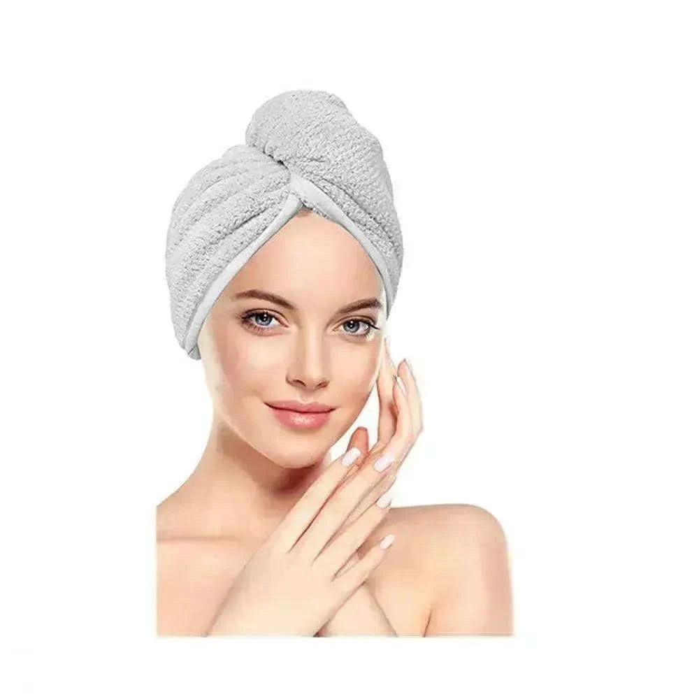 TGC Super Absorbent Fast Hair Drying Microfiber Cap (Grey) | TGC | AbsoluteSkin