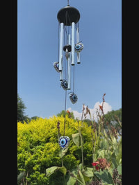 Load and play video in Gallery viewer, ABS Blue Evil Eye Metal Wind Chime
