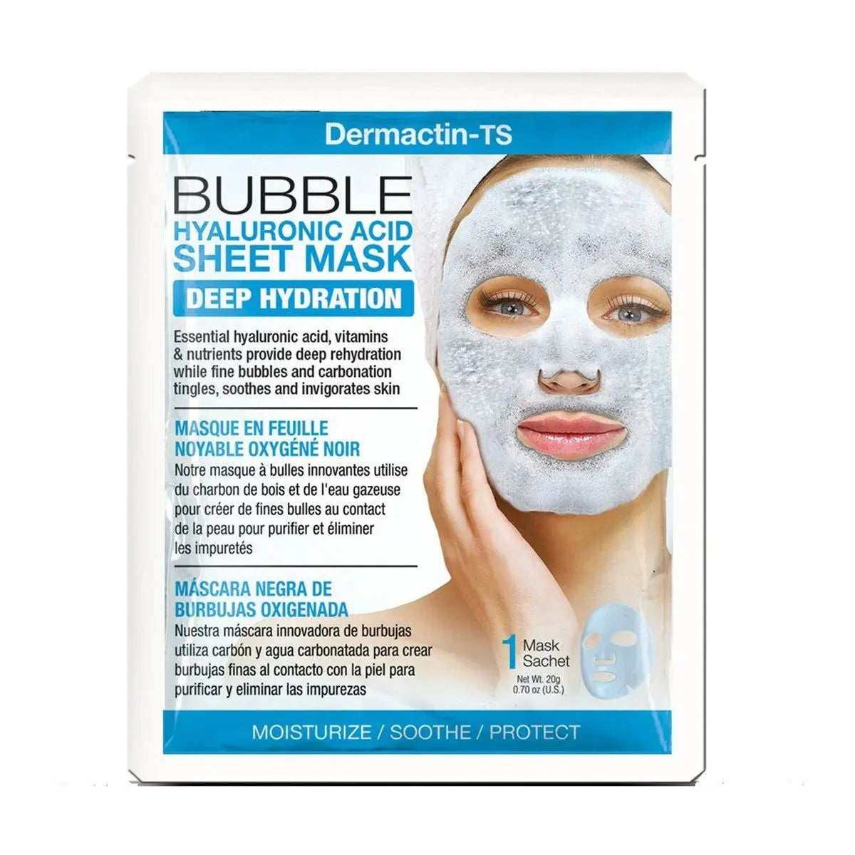 DERMACTIN TS Facial Sheet Mask Bubble Rejuvenating Hyaluronic Acid 24g % | product_vendor%