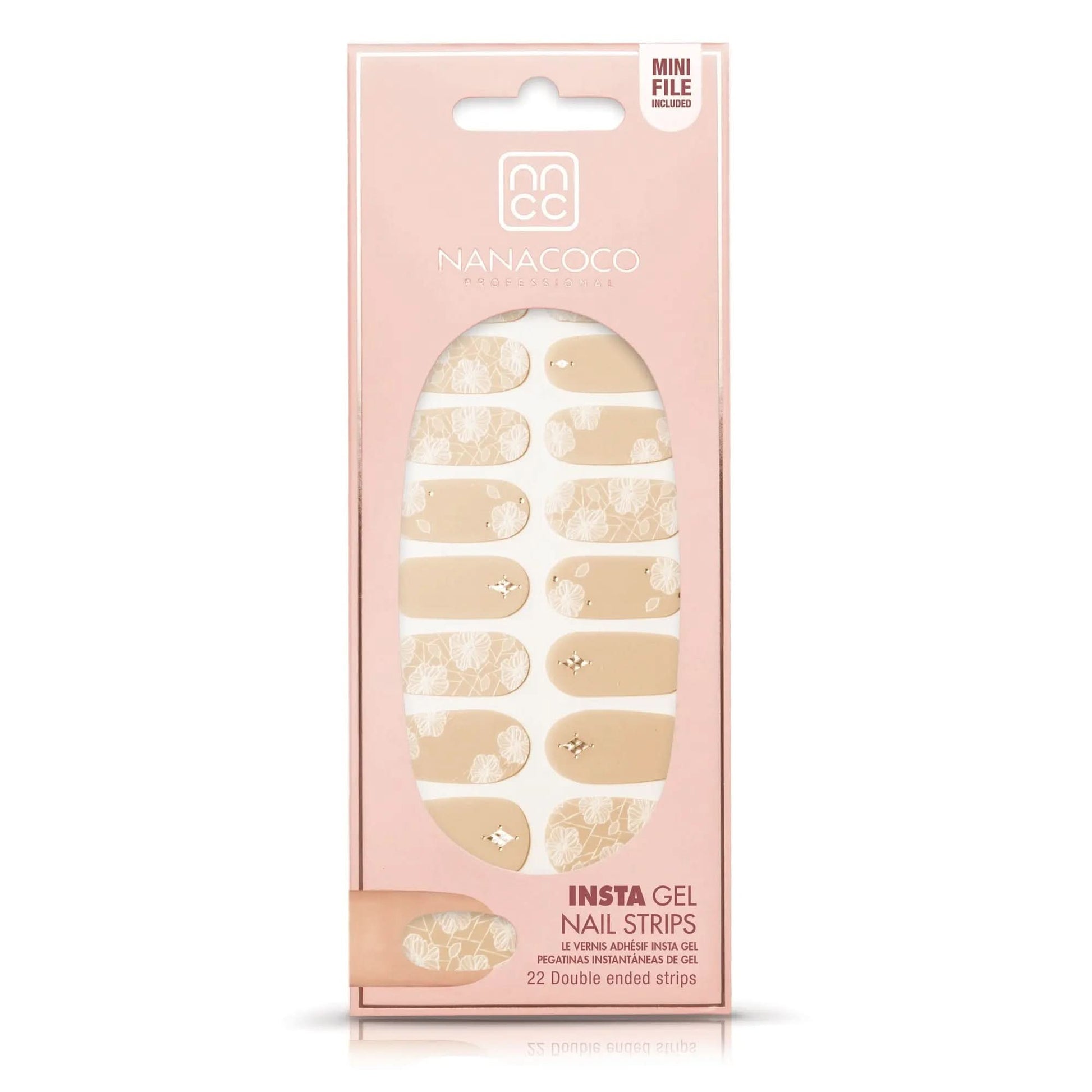NANACOCO Insta Gel Nail Strips 22 strips Gloss (Wedding Lace) % | product_vendor%