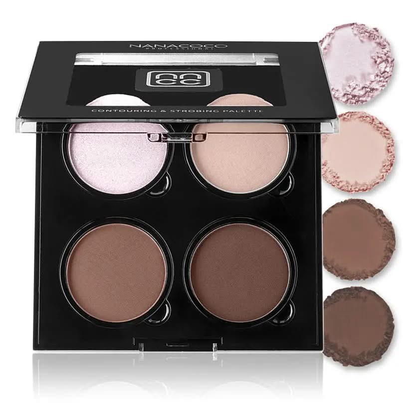 NANACOCO PRO Contouring and Strobing Quad Palette (Dark) % | product_vendor%